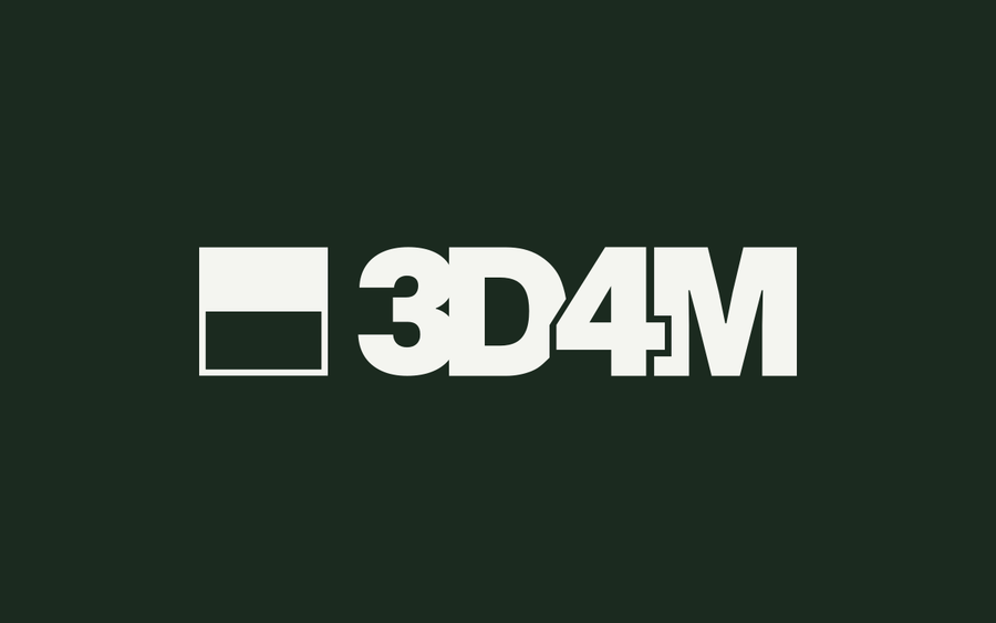 The new 3D4M wordmark. Same company, evolved identity.