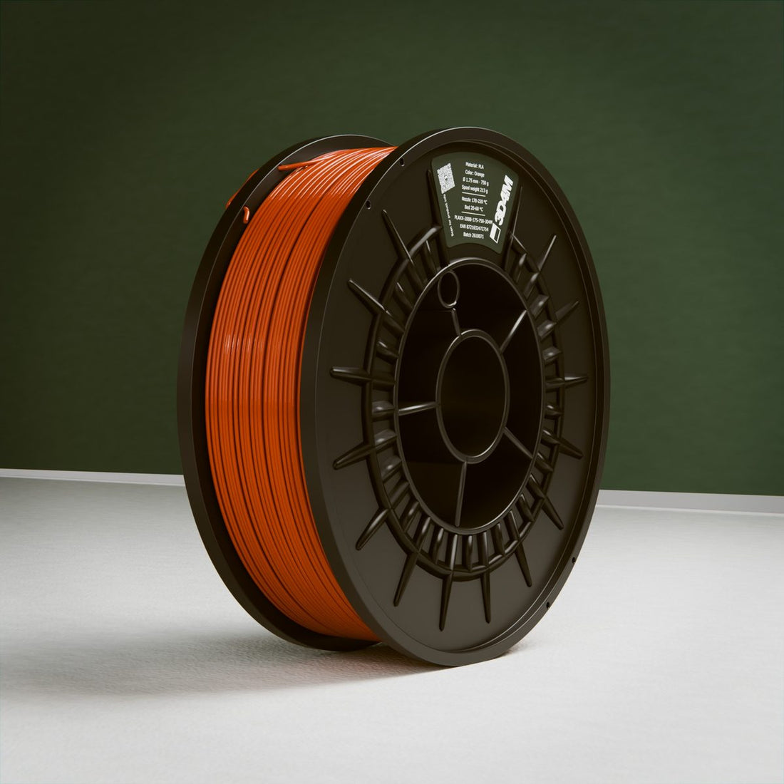 PLA Filament, Orange, 750 g, 1.75 mm